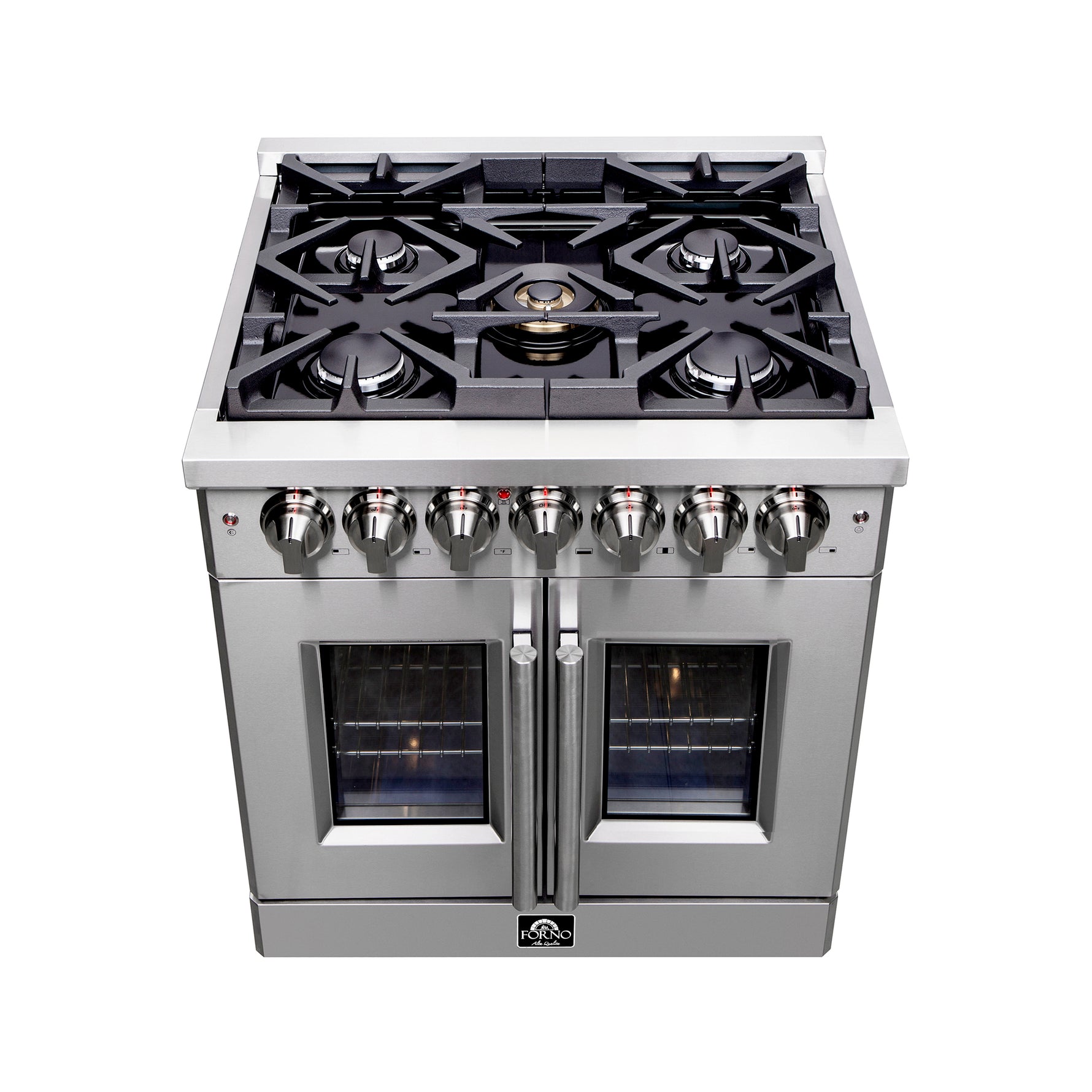 Forno Massimo 30-Inch Freestanding French Door Dual Fuel Range, 4 Burners, True Convection Oven - BonPrix Électroménagers