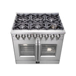 Forno Massimo 36-Inch Freestanding French Door Dual Fuel Range, 6 Burners, True Convection Oven - BonPrix Électroménagers