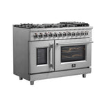 Forno Massimo 48-Inch Freestanding French Door Dual Fuel Range, 8 Burners, True Convection Oven - BonPrix Électroménagers