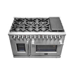 Forno Massimo 48-Inch Freestanding French Door Dual Fuel Range, 8 Burners, True Convection Oven - BonPrix Électroménagers