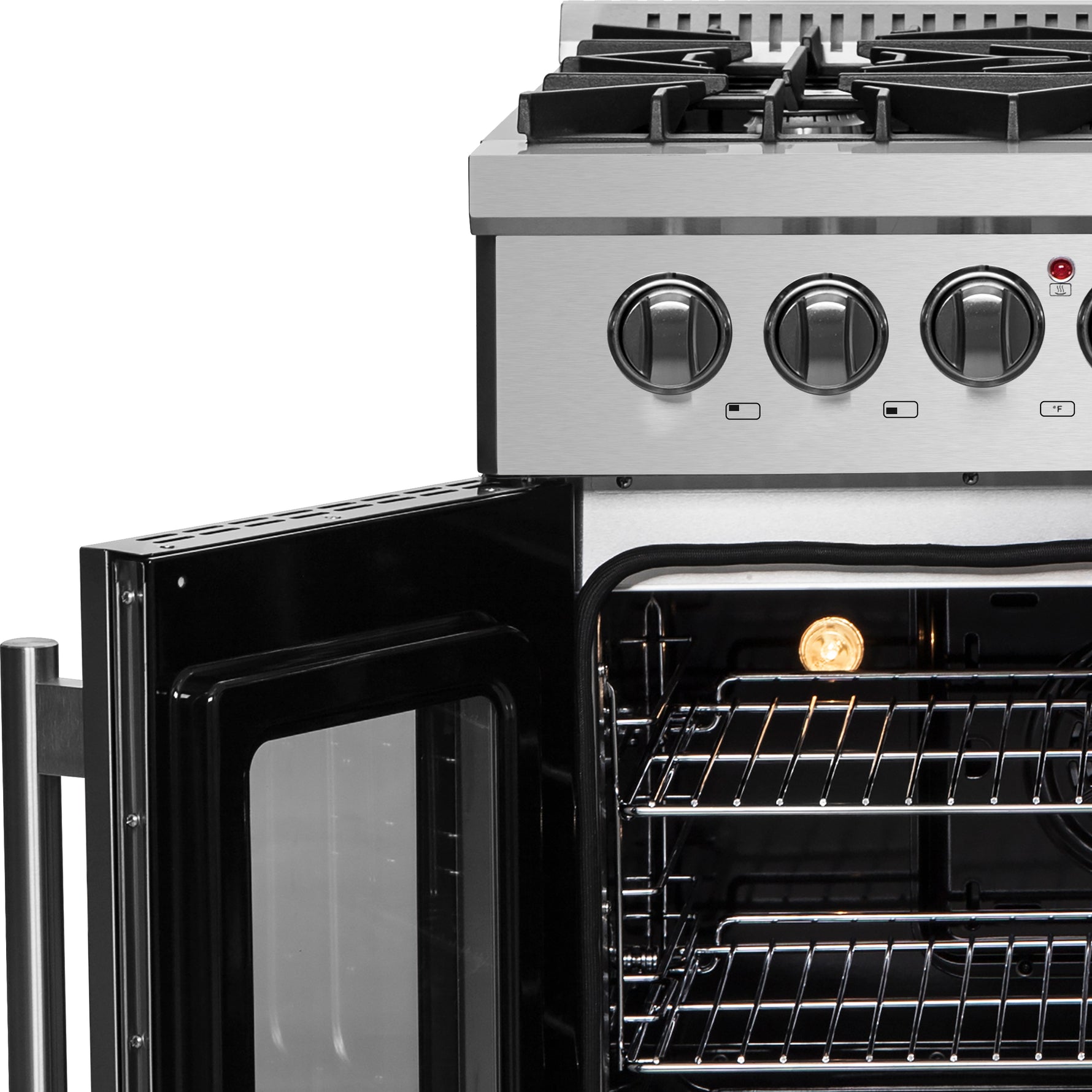 Forno Galiano 30-inch French Door Dual Fuel Range All Stainless Steel, 5 Sealed Burners 68,000 BTU, 4.32 cu.ft. True Convection Oven - BonPrix Électroménagers