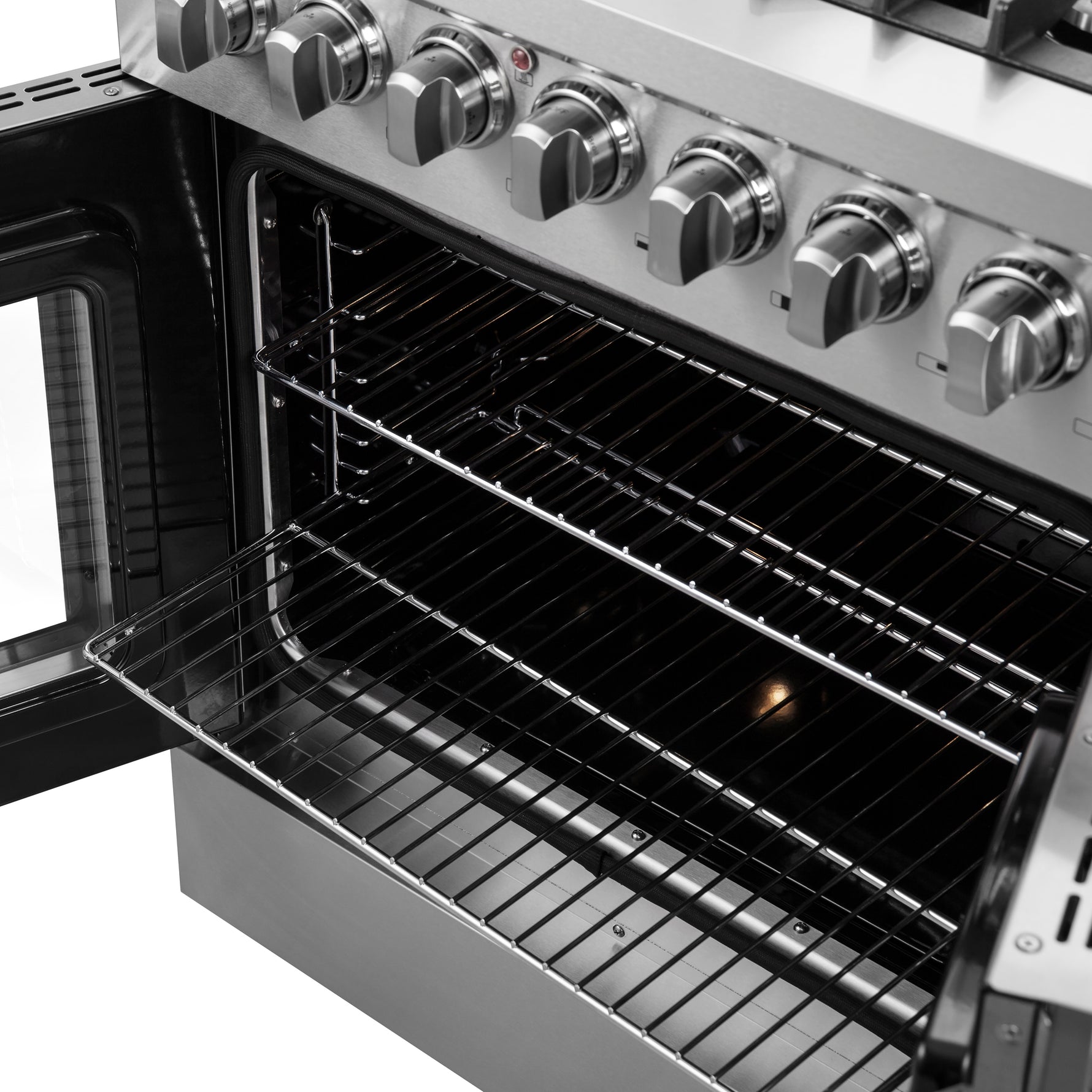 Forno Galiano 30-inch French Door Dual Fuel Range All Stainless Steel, 5 Sealed Burners 68,000 BTU, 4.32 cu.ft. True Convection Oven - BonPrix Électroménagers