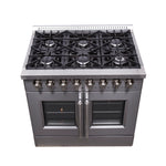 Forno Galiano 36" Freestanding French Door Dual Fuel Range - BonPrix Électroménagers