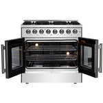 Forno Galiano 36" Freestanding French Door Dual Fuel Range - BonPrix Électroménagers