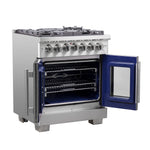 Forno Capriasca 30-Inch Freestanding French Door Dual Fuel Range, 4 Burners, True Convection Oven - BonPrix Électroménagers