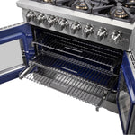 Forno Capriasca 36-Inch Freestanding French Door Dual Fuel Range, 6 Burners, True Convection Oven - BonPrix Électroménagers