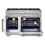 Forno Capriasca 48-Inch Freestanding French Door Dual Fuel Range, 8 Burners, True Convection Oven - BonPrix Électroménagers