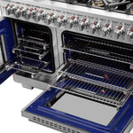 Forno Capriasca 48-Inch Freestanding French Door Dual Fuel Range, 8 Burners, True Convection Oven - BonPrix Électroménagers