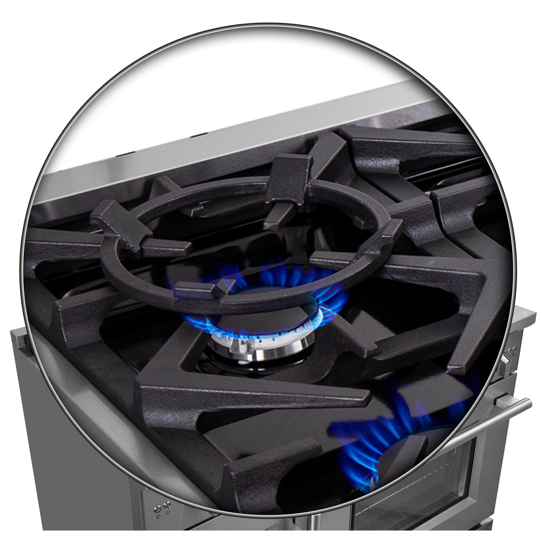 Forno Massimo 48-Inch Freestanding French Door Gas Range, 8 Burners, Convection Oven, Energy Efficient - BonPrix Électroménagers