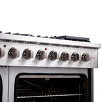 Forno Galiano 48-Inch Freestanding French Door Gas Range, 8 Burners, Griddle, Convection Oven, Energy Efficient - BonPrix Électroménagers