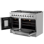 Forno Galiano 48-Inch Freestanding French Door Gas Range, 8 Burners, Griddle, Convection Oven, Energy Efficient - BonPrix Électroménagers
