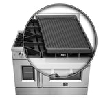 Forno Galiano 48-Inch Freestanding French Door Gas Range, 8 Burners, Griddle, Convection Oven, Energy Efficient - BonPrix Électroménagers