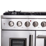 Forno Galiano 48-Inch Freestanding French Door Gas Range, 8 Burners, Griddle, Convection Oven, Energy Efficient - BonPrix Électroménagers