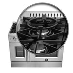 Forno Galiano 48-Inch Freestanding French Door Gas Range, 8 Burners, Griddle, Convection Oven, Energy Efficient - BonPrix Électroménagers