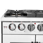 Forno Capriasca 30-Inch Freestanding French Door Gas Range, 4 Burners, Convection Oven, Energy Efficient - BonPrix Électroménagers