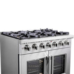 Forno Capriasca 36-Inch Freestanding French Door Gas Range, 6 Burners, Convection Oven, Energy Efficient - BonPrix Électroménagers
