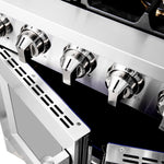 Forno Capriasca 36-Inch Freestanding French Door Gas Range, 6 Burners, Convection Oven, Energy Efficient - BonPrix Électroménagers