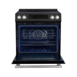 Forno Donatello Espresso 30-Inch Slide-In Black Induction Range, Convection Oven, 5 Cooking Zones, Touch Control Panel - BonPrix Électroménagers