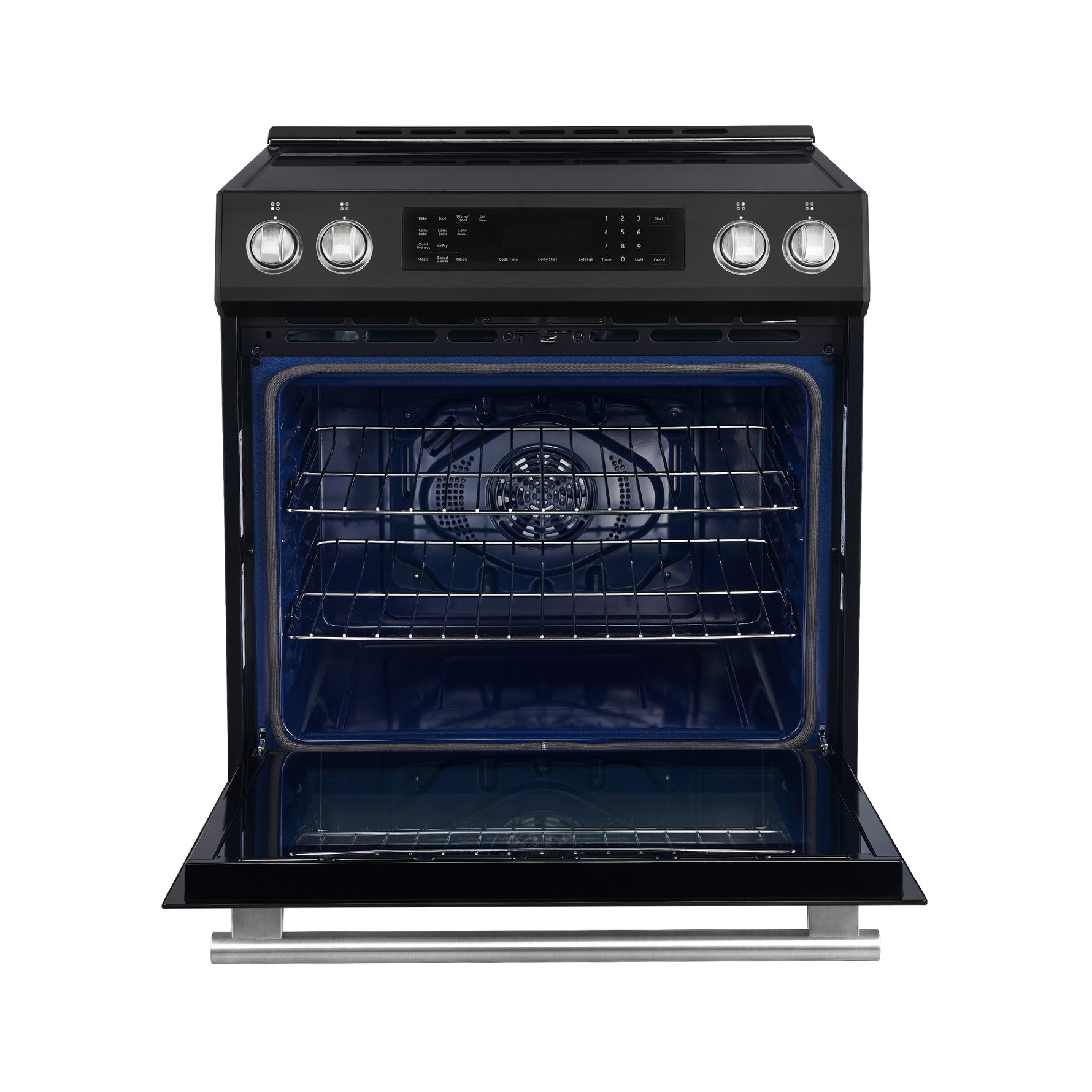 Forno Donatello Espresso 30-Inch Slide-In Black Induction Range, Convection Oven, 5 Cooking Zones, Touch Control Panel - BonPrix Électroménagers