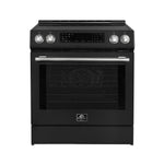 Forno Donatello Espresso 30-Inch Slide-In Black Induction Range, Convection Oven, 5 Cooking Zones, Touch Control Panel - BonPrix Électroménagers