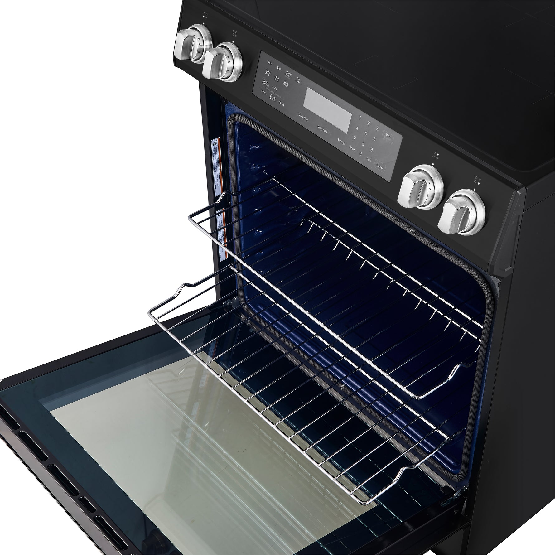 Forno Donatello Espresso 30-Inch Slide-In Black Induction Range, Convection Oven, 5 Cooking Zones, Touch Control Panel - BonPrix Électroménagers