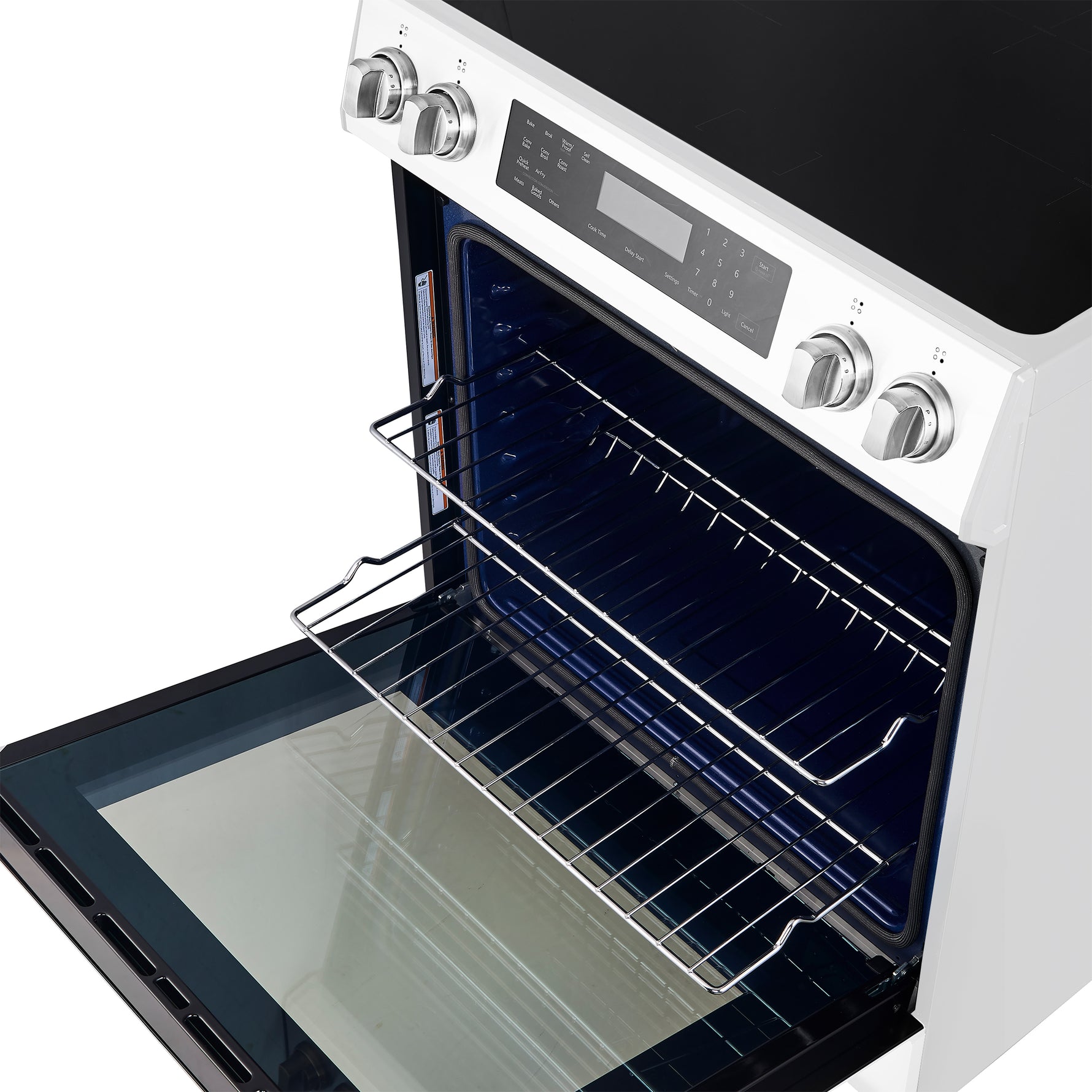 Forno Donatello Espresso 30-Inch Slide-In White Induction Range, Convection Oven, 5 Cooking Zones, Touch Control Panel - BonPrix Électroménagers