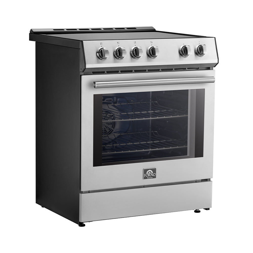 Forno Leonardo Espresso 30-Inch Slide-In Stainless Steel Induction Range, Convection Oven, 5 Cooking Zones - BonPrix Électroménagers