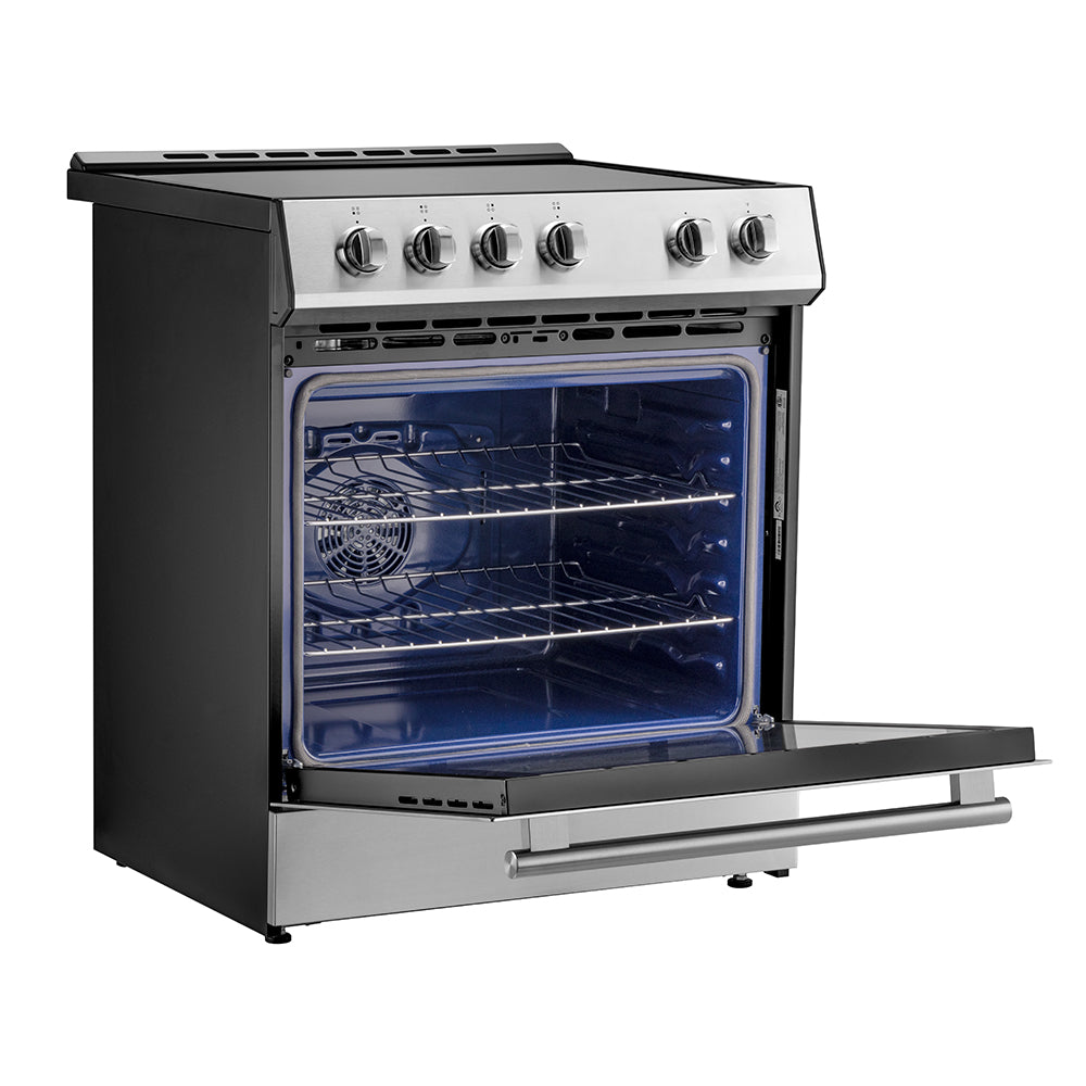 Forno Leonardo Espresso 30-Inch Slide-In Stainless Steel Induction Range, Convection Oven, 5 Cooking Zones - BonPrix Électroménagers