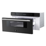 Forno Capoliveri Espresso 30-Inch Microwave Drawer, Black, 1.2 cu.ft, 1500 Watts, Built-In, Touch Control LCD Display, Auto-Touch Open/Close, 11 Power Levels, Sensor Cooking - BonPrix Électroménagers