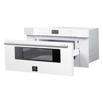 Forno Capoliveri Espresso 30-Inch Microwave Drawer, White, 1.2 cu.ft, 1500 Watts, Built-In, Touch Control LCD Display, Auto-Touch Open/Close, 11 Power Levels, Sensor Cooking - BonPrix Électroménagers