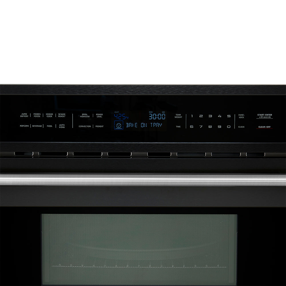 FORNO 2-Piece Kitchen Bundle - 30" Black Single Wall Oven (1333-30), 30" Black Microwave (3093-30) - BonPrix Électroménagers