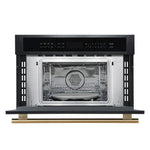 Forno Oliena Espresso Black 30-Inch Built-In Microwave and Convection Oven Combo, 1.6 cu.ft, 1750W Convection, 1000W Microwave, Stainless Steel Interior, Glass Touch Controls, Sensor Cooking - BonPrix Électroménagers