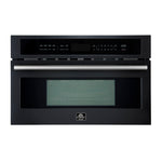 FORNO 2-Piece Kitchen Bundle - 30" Black Single Wall Oven (1333-30), 30" Black Microwave (3093-30) - BonPrix Électroménagers