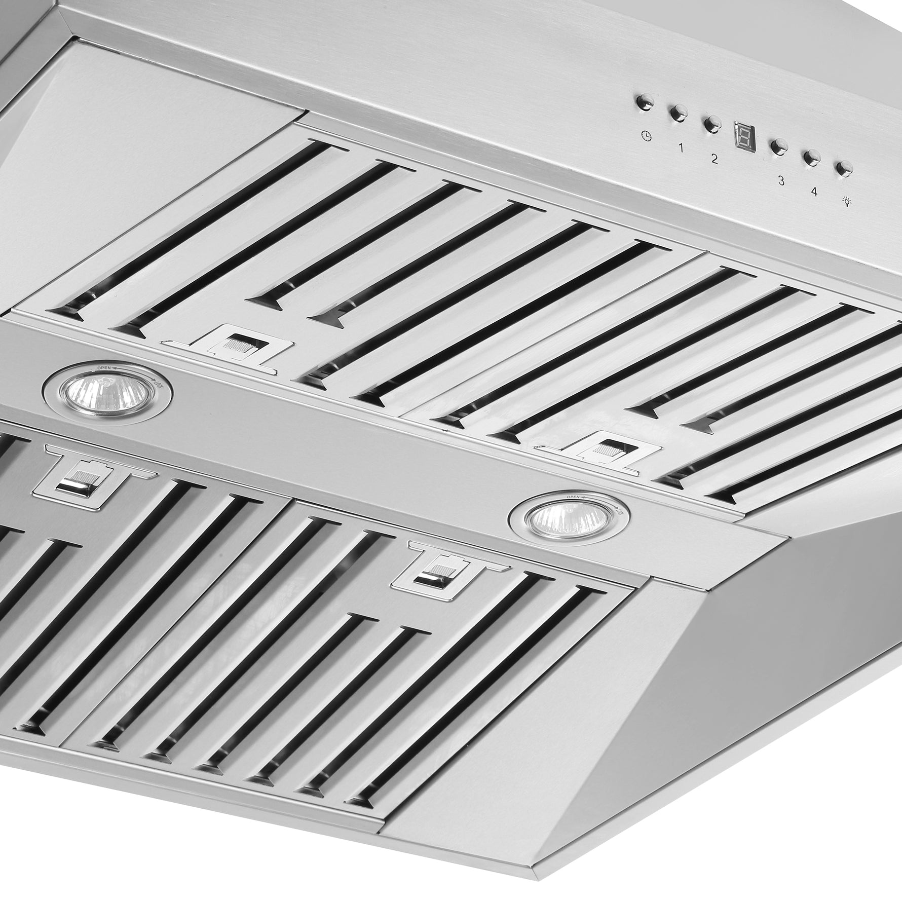 Forno Coppito 30-Inch Island Range Hood, Stainless Steel, LED Lighting, Adjustable Fan Speeds - BonPrix Électroménagers
