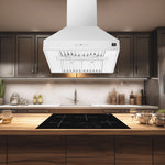 Forno Coppito 30-Inch Island Range Hood, Stainless Steel, LED Lighting, Adjustable Fan Speeds - BonPrix Électroménagers