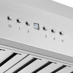Forno Coppito 60-Inch Island Range Hood, Stainless Steel, LED Lighting, Adjustable Fan Speeds - BonPrix Électroménagers
