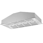 Forno Altilia 60-Inch Insert Range Hood, Stainless Steel, LED Lighting, Baffle Filters - BonPrix Électroménagers