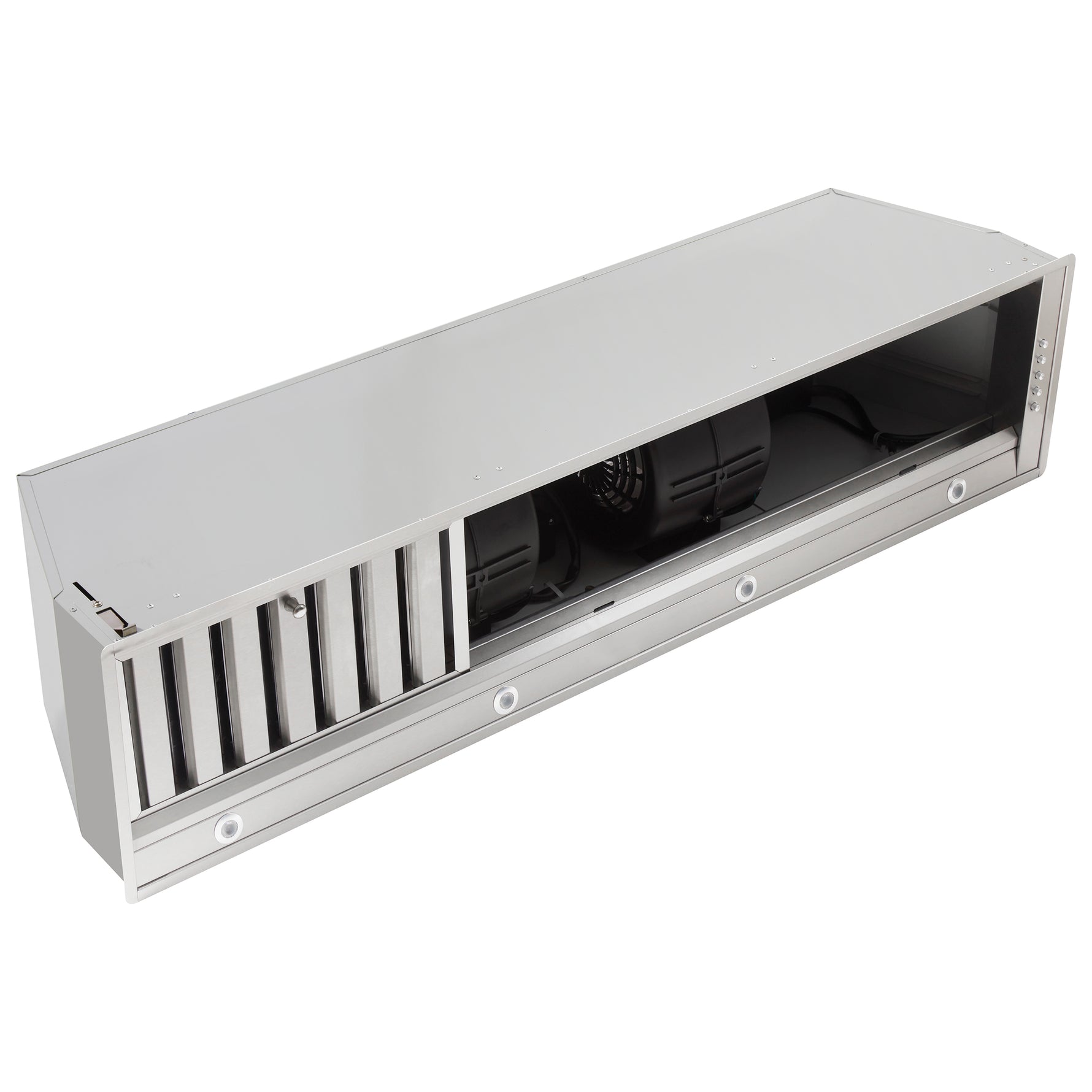 Forno Frassanito 48-Inch Recessed Range Hood, Stainless Steel Baffle Filters, LED Lighting - BonPrix Électroménagers