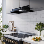Forno Cappa 30-Inch Under Cabinet Range Hood, Black, 200 CFM, Convertible, LED Lighting - BonPrix Électroménagers