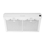 FORNO Premium 4-Piece Kitchen Bundle - Leonardo Espresso 30" White Range, 30" White Range Hood, 31" White Bottom Freezer Refrigerator, 24" White Built-In Dishwasher - FBDL-006-03CA - BonPrix Électroménagers