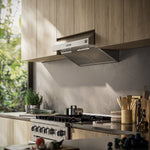 Forno Bari Espresso 30-Inch Under Cabinet Range Hood, Stainless Steel, 600 CFM, LED Lighting, Dishwasher-Safe Baffle Filters, 3-Speed Fan Control - BonPrix Électroménagers