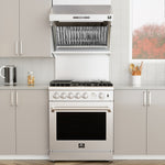 Forno Savona 30-Inch Wall Mount Range Hood, Baffle Filters, Backsplash Included - BonPrix Électroménagers