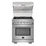 Forno Savona 30-Inch Wall Mount Range Hood, Hybrid Filters, Backsplash Included - BonPrix Électroménagers