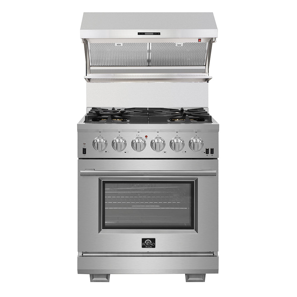 Forno Savona 30-Inch Wall Mount Range Hood, Hybrid Filters, Backsplash Included - BonPrix Électroménagers