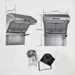 Forno Savona 30-Inch Wall Mount Range Hood, Hybrid Filters, Backsplash Included - BonPrix Électroménagers