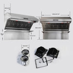Forno Savona 48-Inch Wall Mount Range Hood, Baffle Filters, Backsplash Included - BonPrix Électroménagers