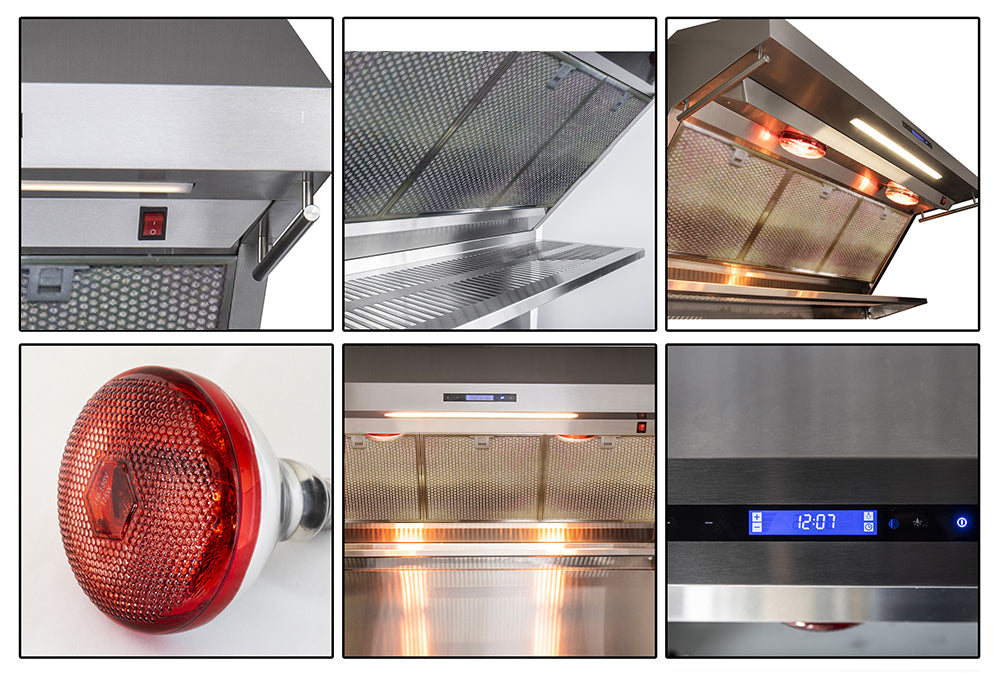 Forno Savona 48-Inch Wall Mount Range Hood, Hybrid Filters, Backsplash Included - BonPrix Électroménagers