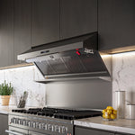Forno Savona 48-Inch Wall Mount Range Hood, Hybrid Filters, Backsplash Included - BonPrix Électroménagers
