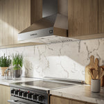 Forno Orvieto 30-Inch Wall Mount Range Hood, LED Lighting, Heavy Duty, Stainless Steel - BonPrix Électroménagers