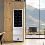 Forno Azienda 24-Inch Dual Temperature Zone Wine Cooler, Up to 108 Bottles, Two Refrigerated Drawers, Adjustable Temperature Zones, Energy Efficient - BonPrix Électroménagers